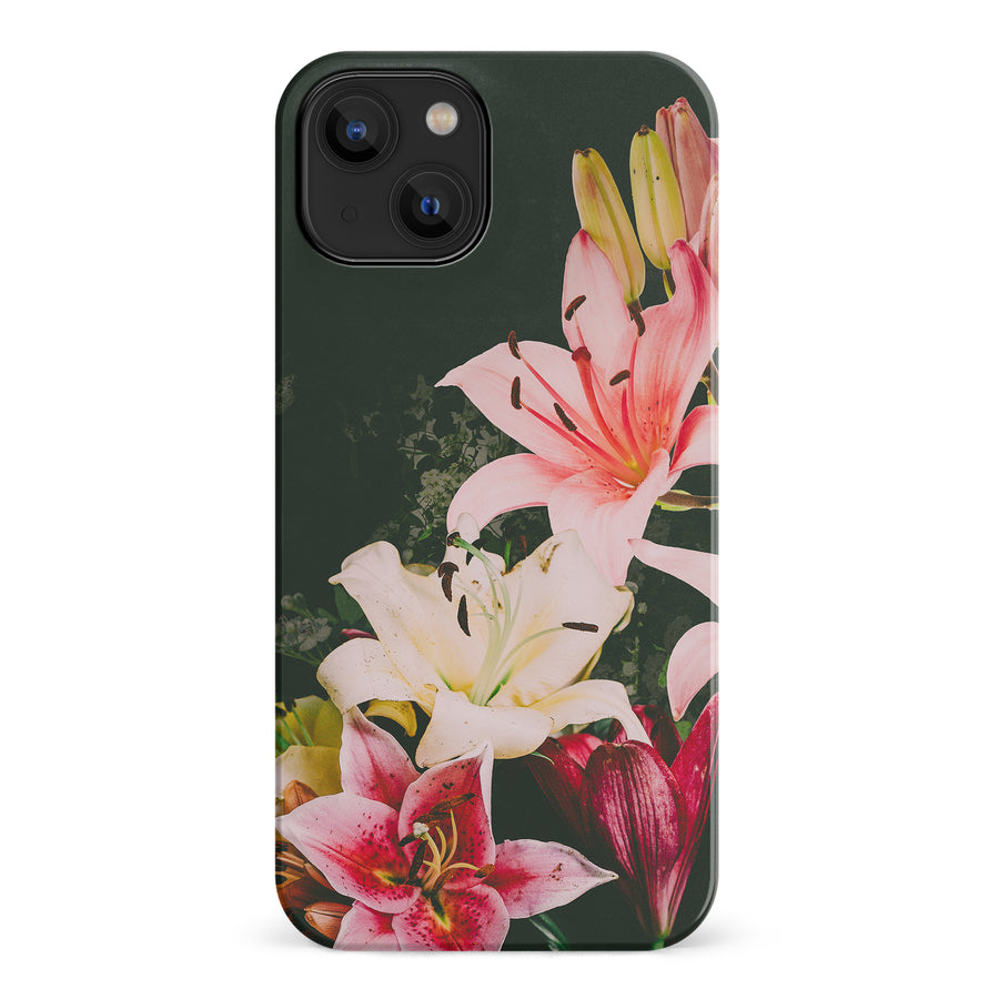 iPhone 14 Lily Phone Case in Black
