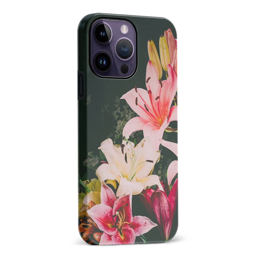 iPhone 14 Pro Max Lily Phone Case in Black