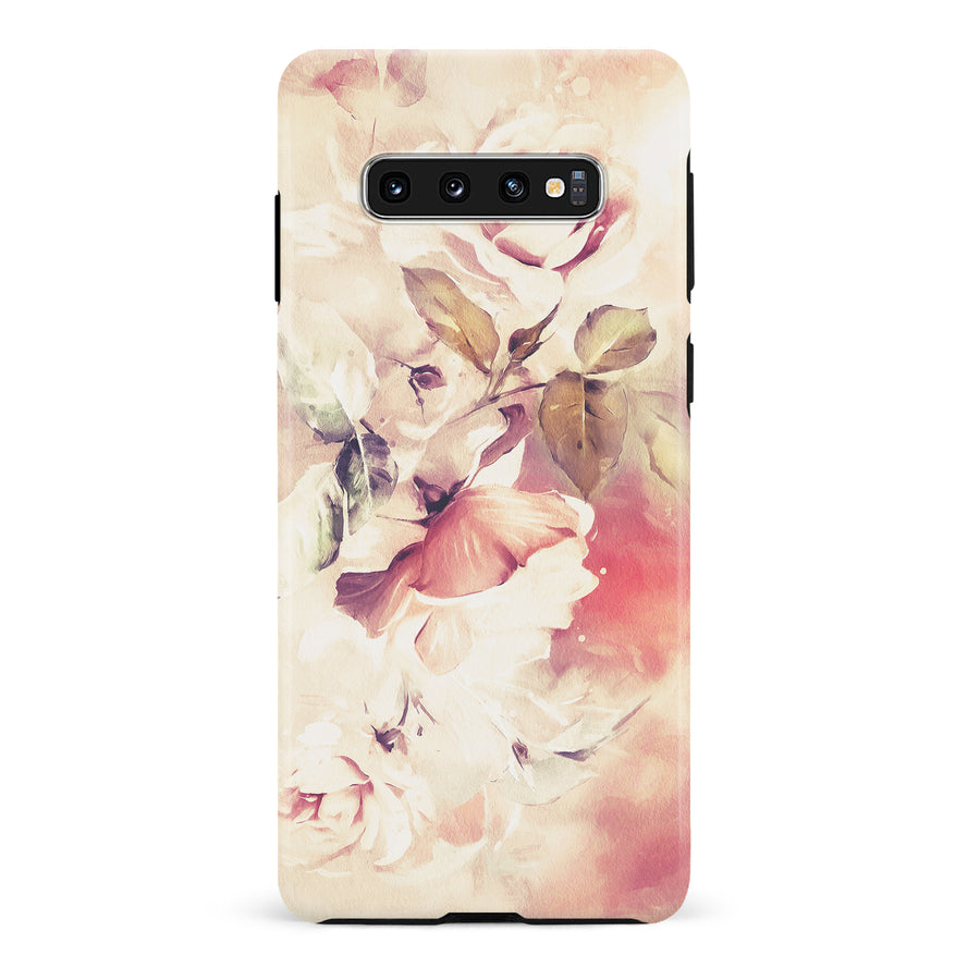 Samsung Galaxy S10 Blossom Phone Case in Cream