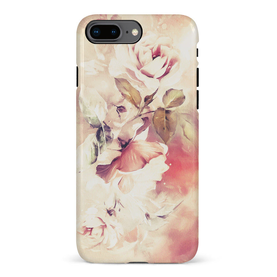 iPhone 8 Plus Blossom Phone Case in Cream