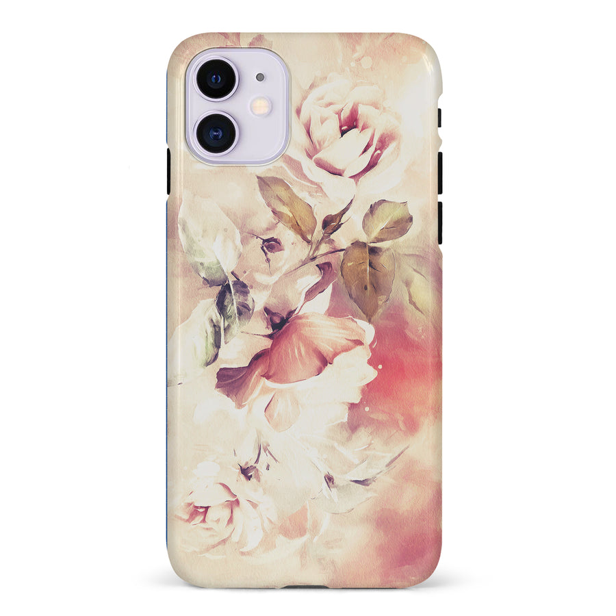 iPhone 11 Blossom Phone Case in Cream
