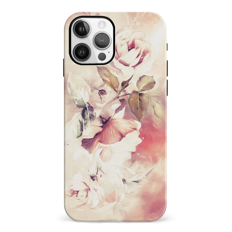 iPhone 12 Blossom Phone Case in Cream