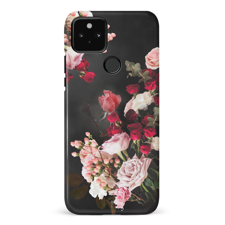 Google Pixel 5 Roses Phone Case in Black