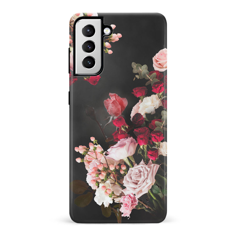 Samsung Galaxy S21 Roses Phone Case in Black