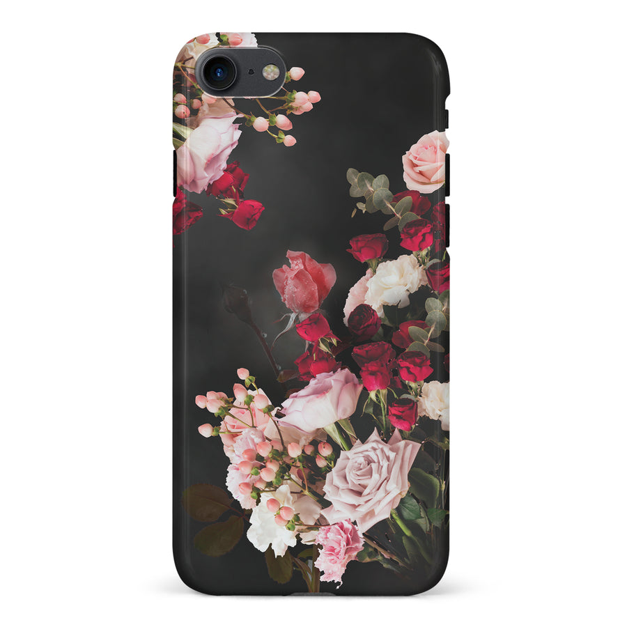 iPhone 7/8/SE Roses Phone Case in Black
