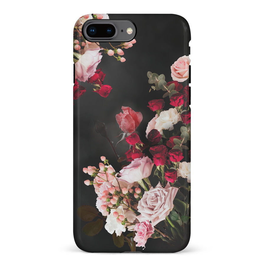 iPhone 8 Plus Roses Phone Case in Black