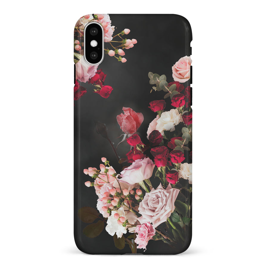 iPhone X/XS Roses Phone Case in Black