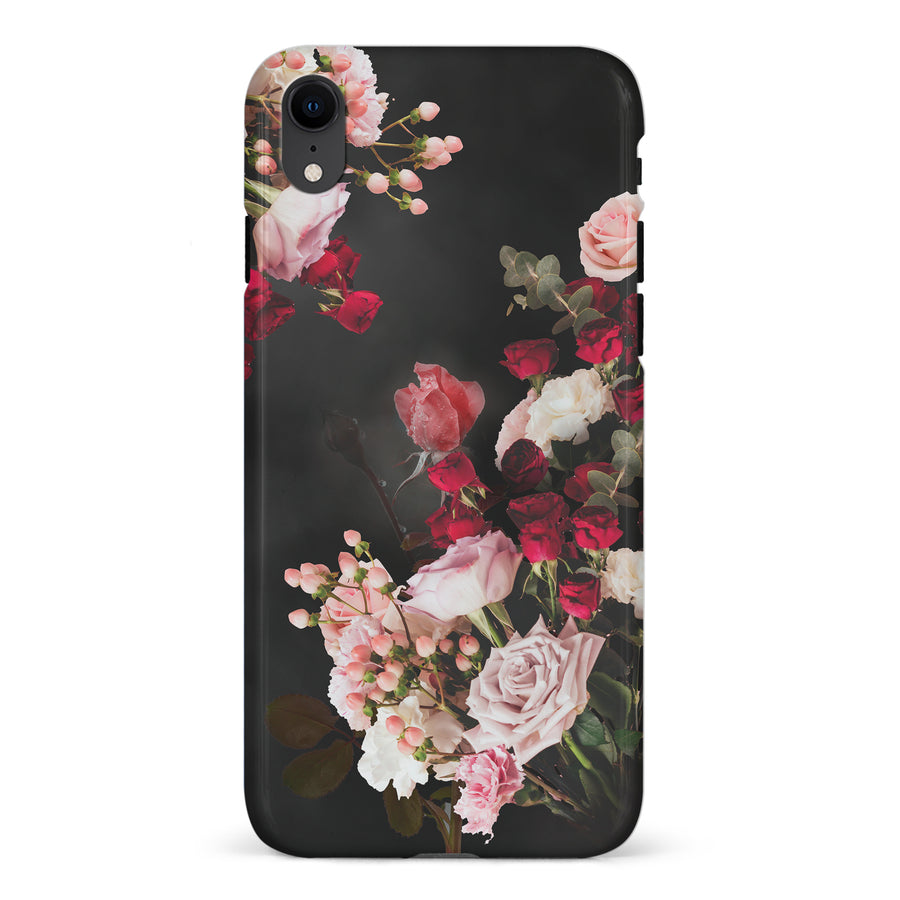 iPhone XR Roses Phone Case in Black