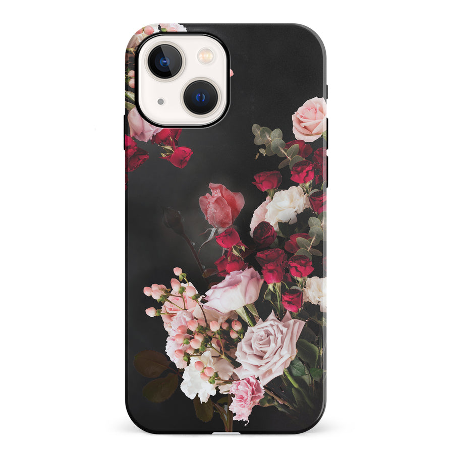 iPhone 13 Mini Roses Phone Case in Black