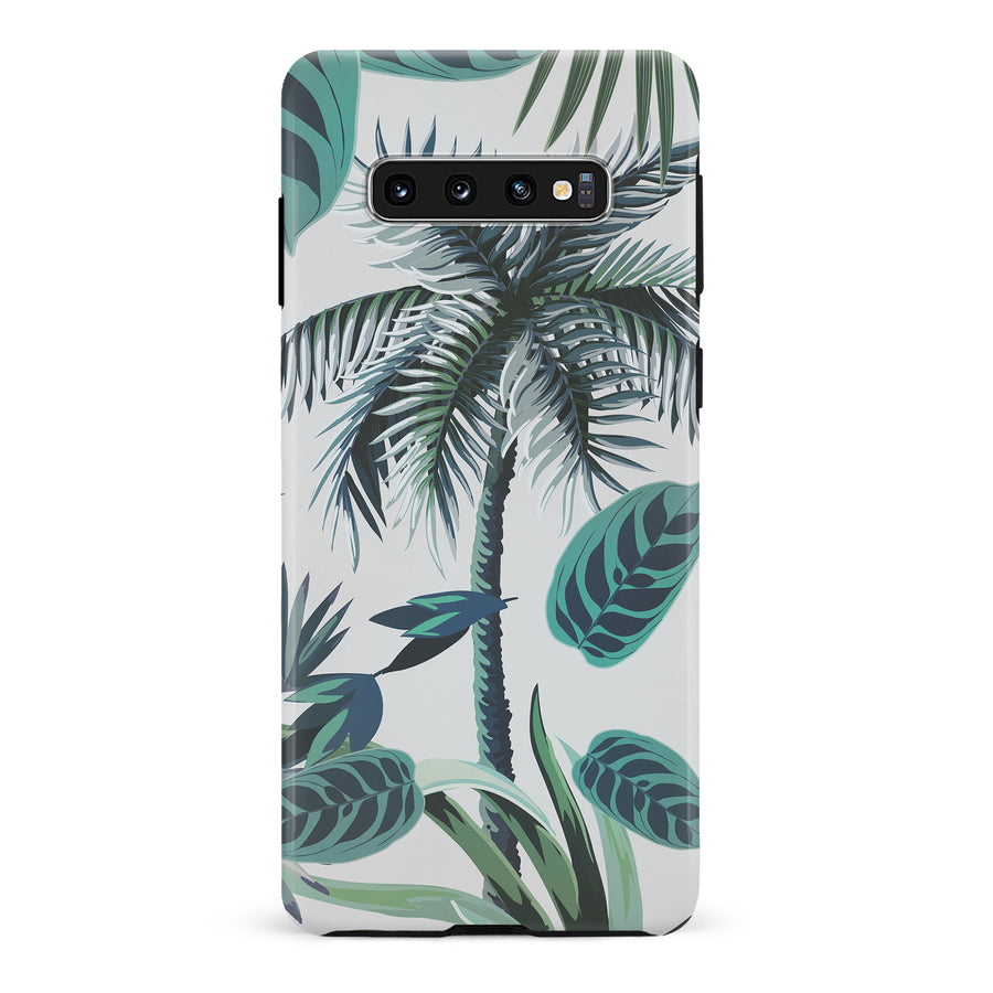 Samsung Galaxy S10 Coconut Tree Phone Case in White