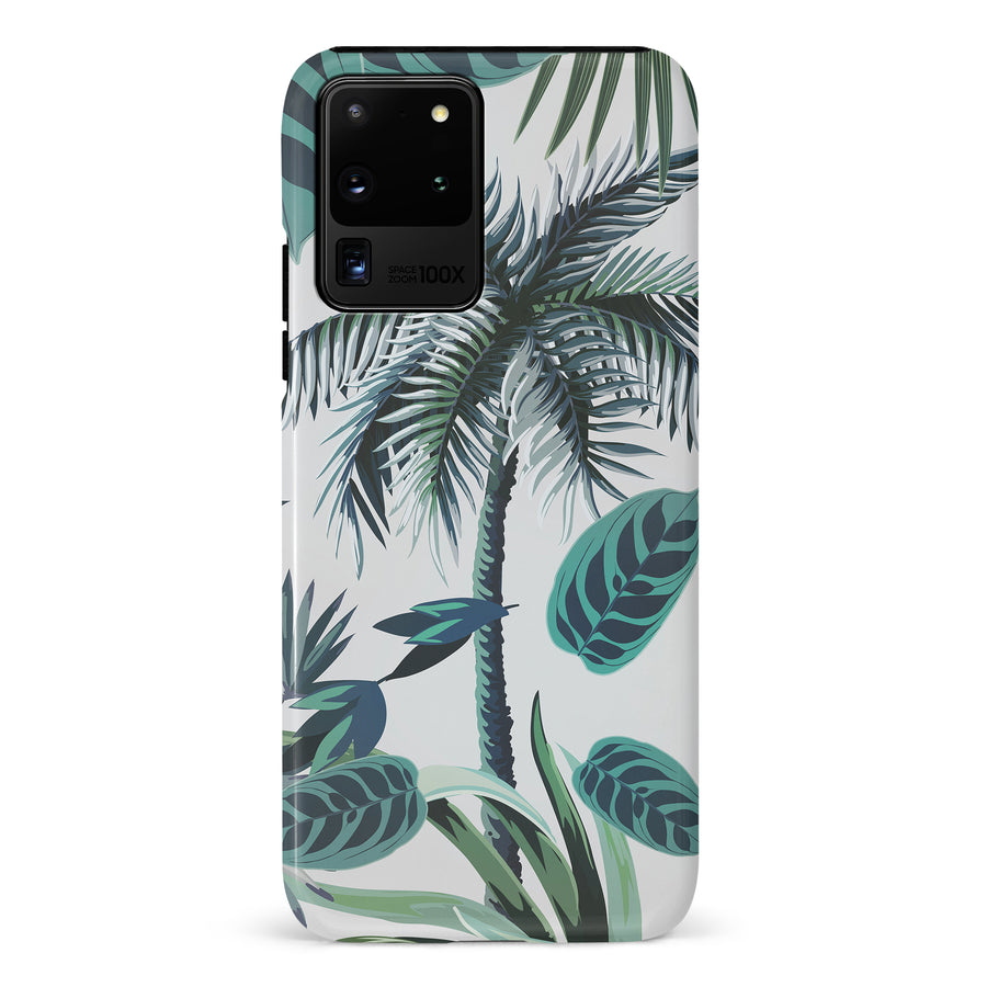 Samsung Galaxy S20 Ultra Coconut Tree Phone Case in White