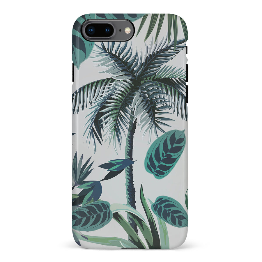 iPhone 8 Plus Coconut Tree Phone Case in White