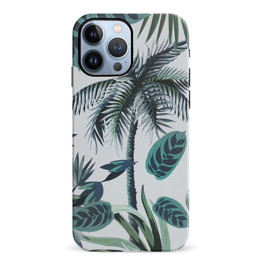 iPhone 12 Pro Coconut Tree Phone Case in White