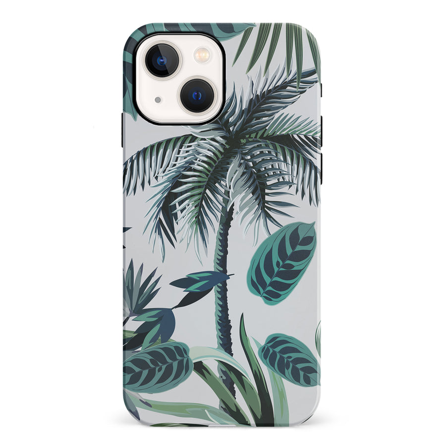 iPhone 13 Mini Coconut Tree Phone Case in White