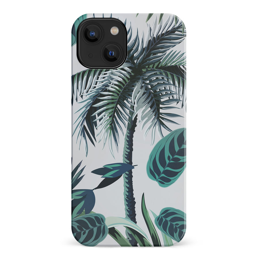 iPhone 14 Coconut Tree Phone Case in White