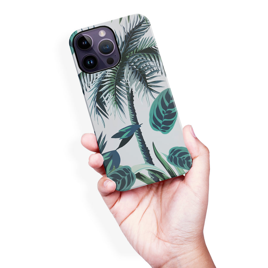 iPhone 14 Pro Max Coconut Tree Phone Case in White