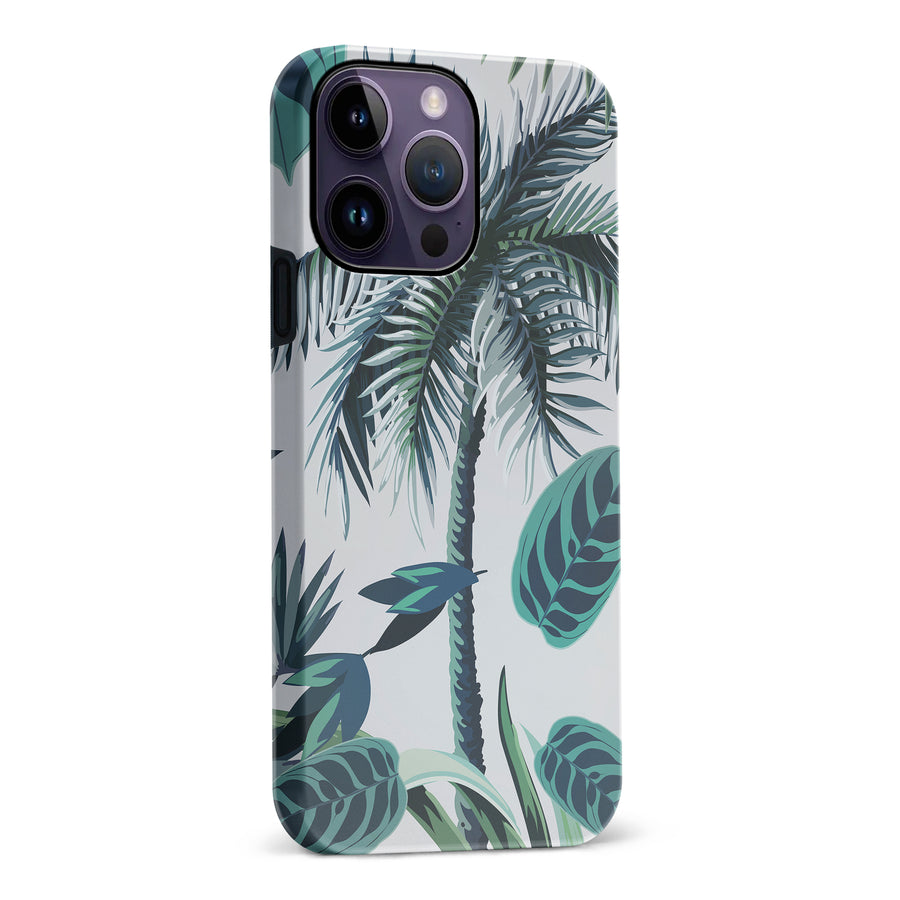 iPhone 14 Pro Max Coconut Tree Phone Case in White