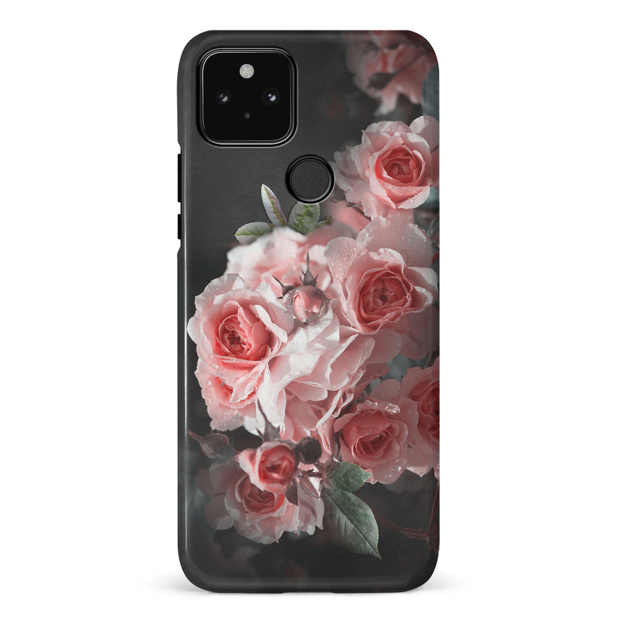 Google Pixel 5 Bouquet of Roses Phone Case in Black