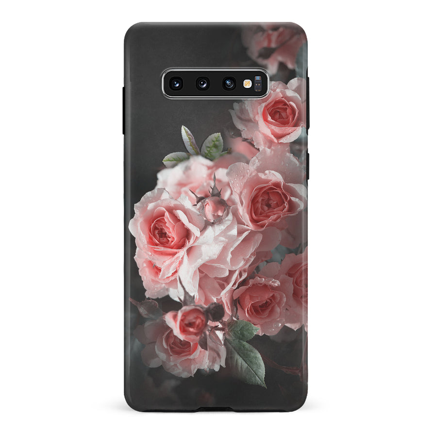 Samsung Galaxy S10 Bouquet of Roses Phone Case in Black