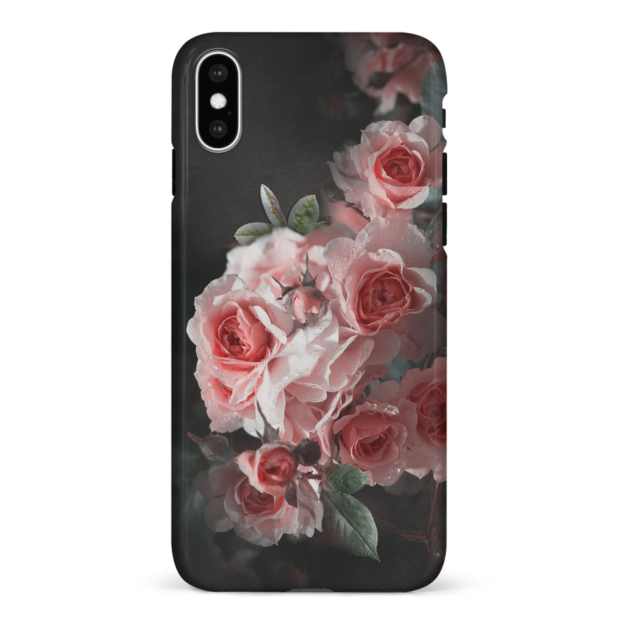 iPhone X/XS Bouquet of Roses Phone Case in Black
