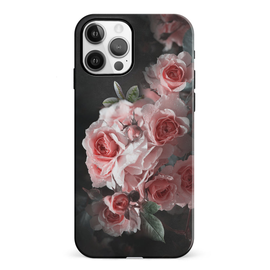 iPhone 12 Bouquet of Roses Phone Case in Black