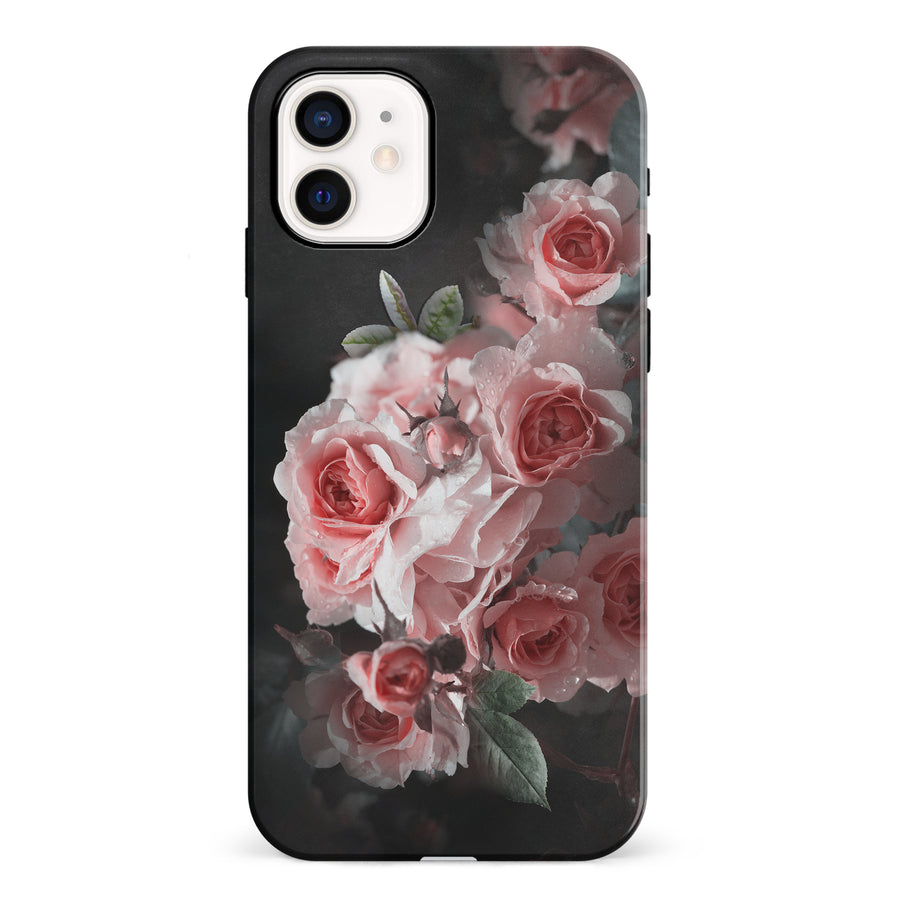 iPhone 12 Mini Bouquet of Roses Phone Case in Black