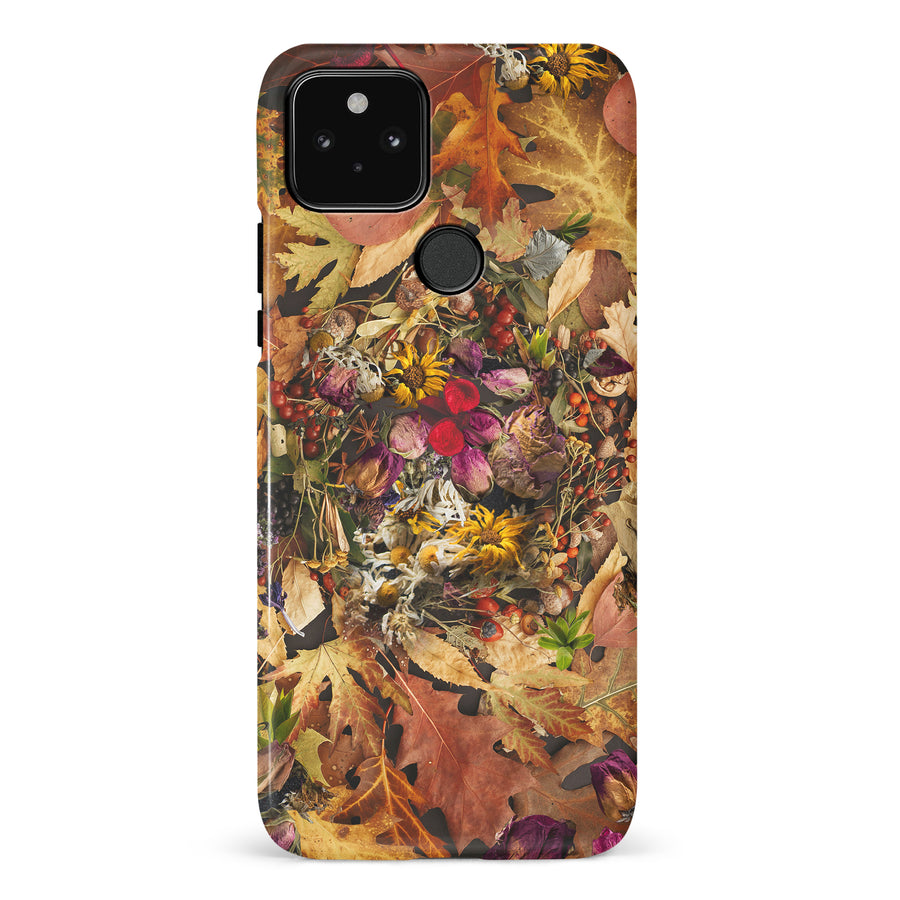 Google Pixel 5 Dried Flowers Phone Case in Yellow