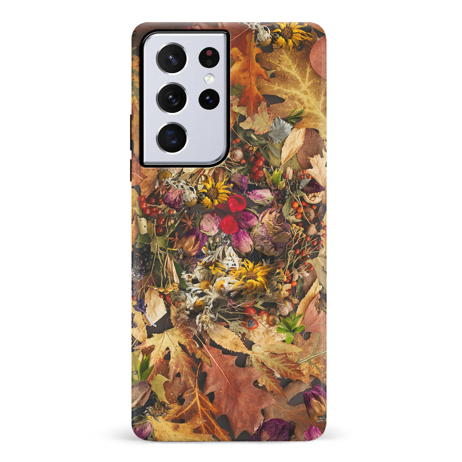 Samsung Galaxy S21 Ultra Dried Flowers Phone Case in Yellow