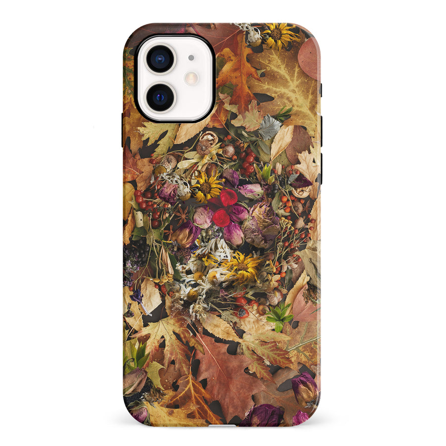 iPhone 12 Mini Dried Flowers Phone Case in Yellow