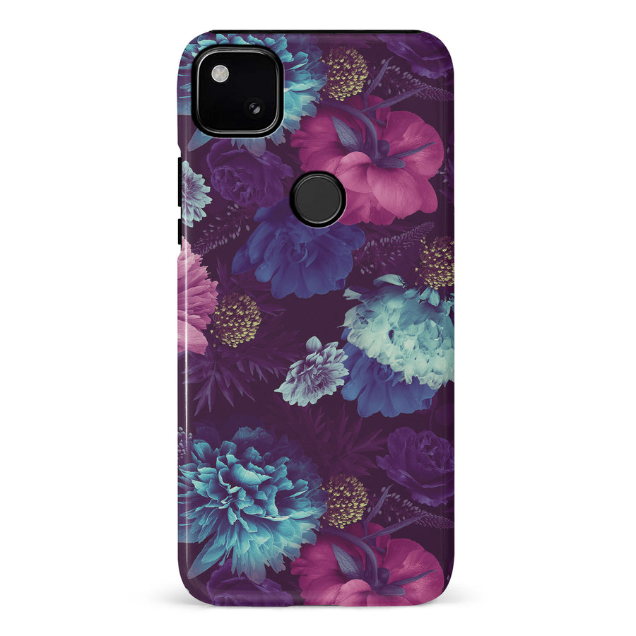 Google Pixel 4A Flower Garden Phone Case in Purple