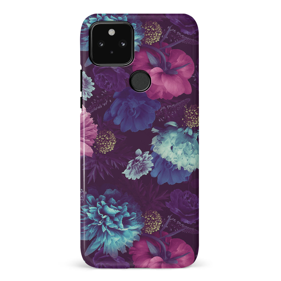 Google Pixel 5 Flower Garden Phone Case in Purple