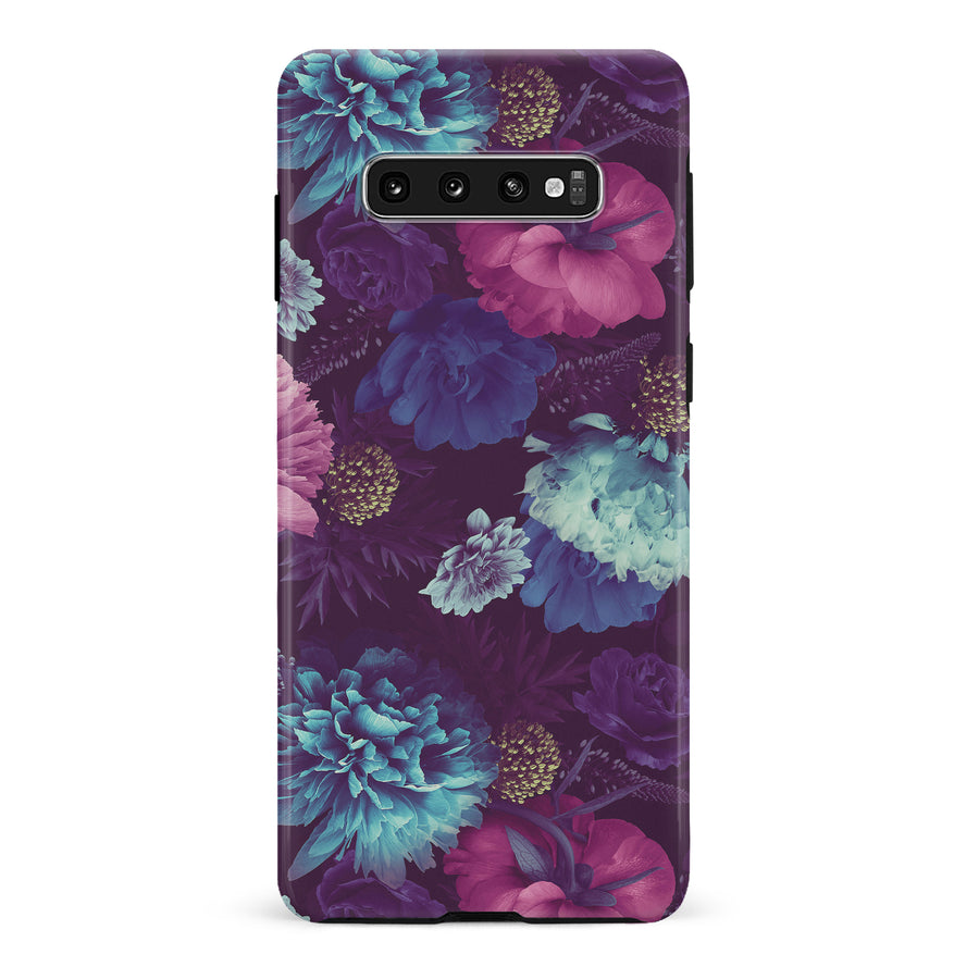 Samsung Galaxy S10 Plus Flower Garden Phone Case in Purple