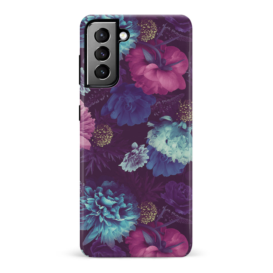 Samsung Galaxy S21 Plus Flower Garden Phone Case in Purple