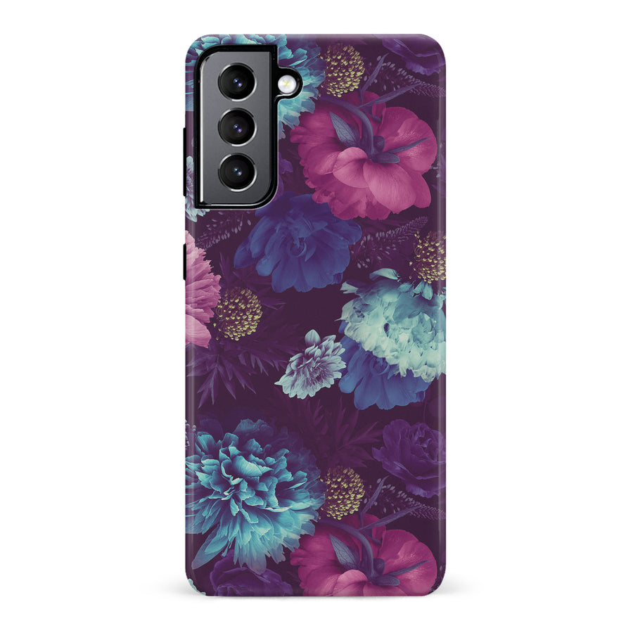 Samsung Galaxy S22 Flower Garden Phone Case in Purple