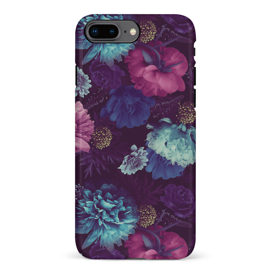 iPhone 8 Plus Flower Garden Phone Case in Purple
