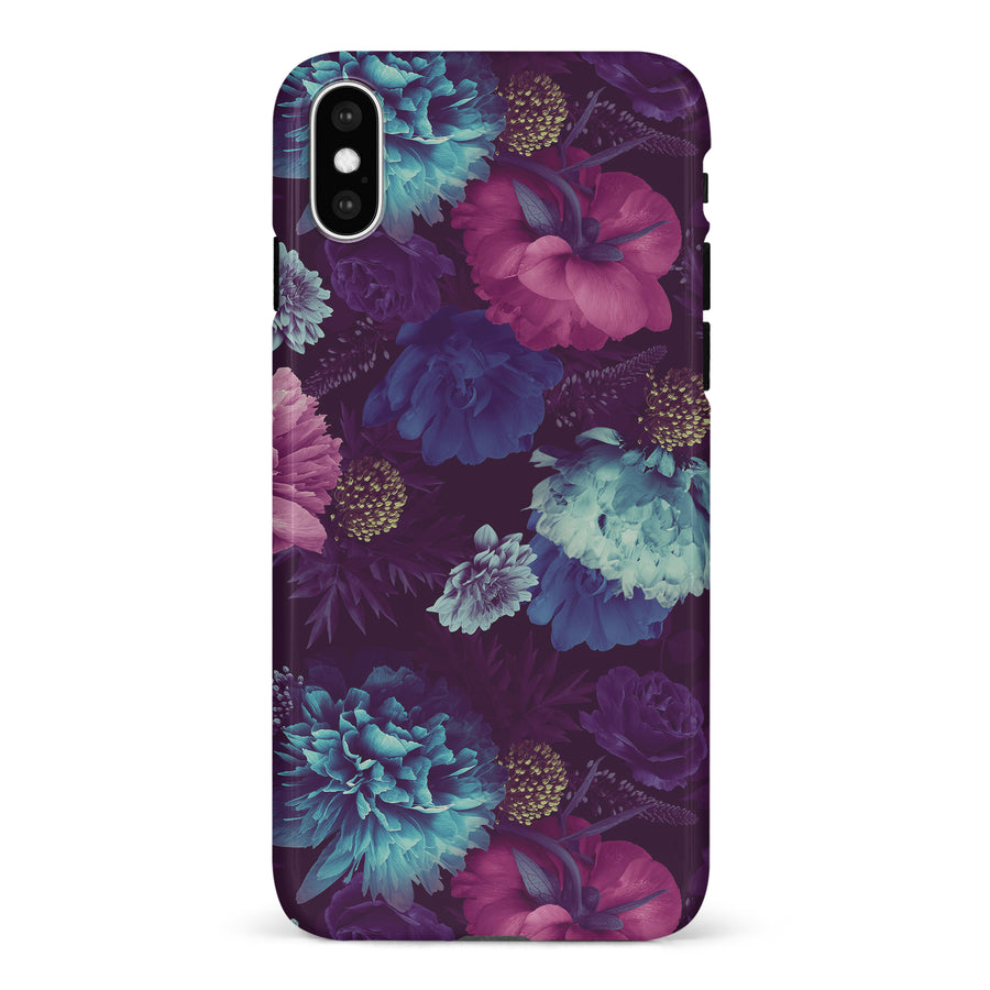 iPhone X/XS Flower Garden Phone Case in Purple