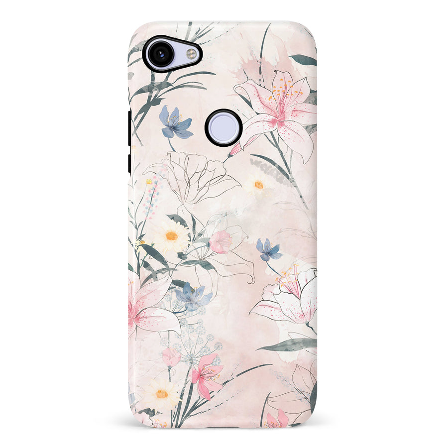 Google Pixel 3A Tropical Arts Phone Case in Pink