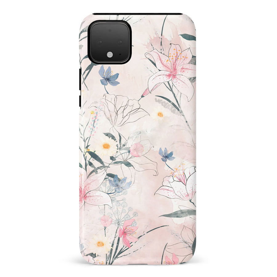 Google Pixel 4 XL Tropical Arts Phone Case in Pink