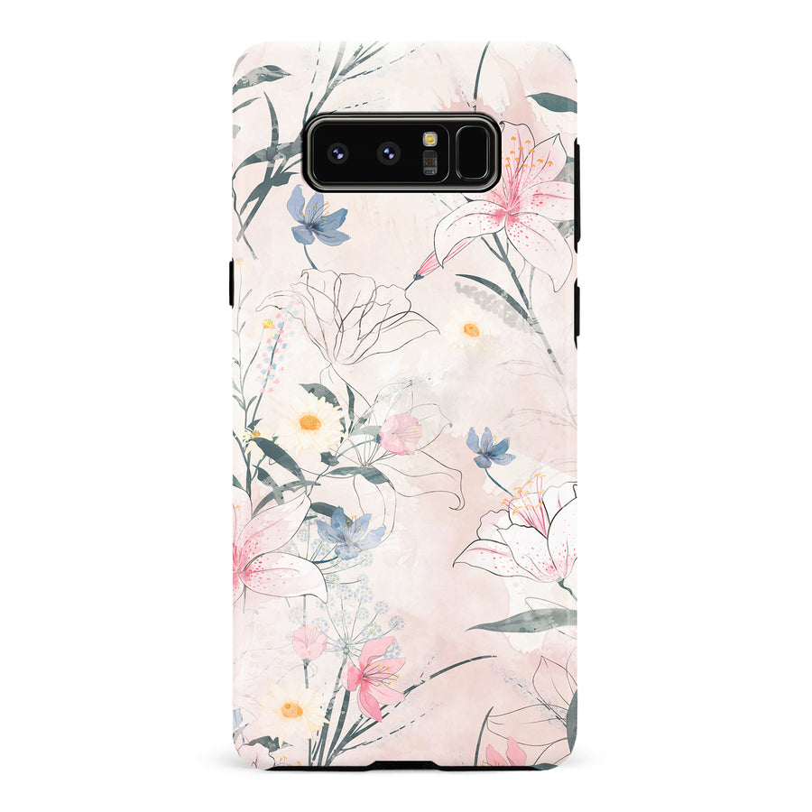 Samsung Galaxy Note 8 Tropical Arts Phone Case in Pink