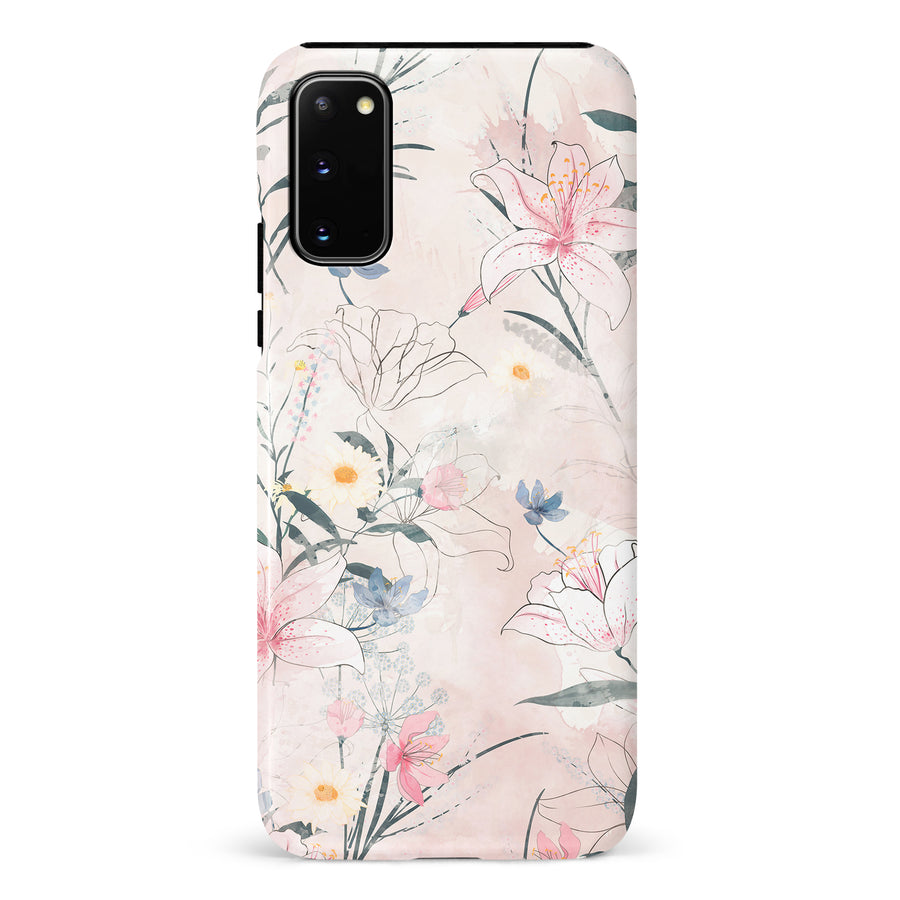 Samsung Galaxy S20 Tropical Arts Phone Case in Pink