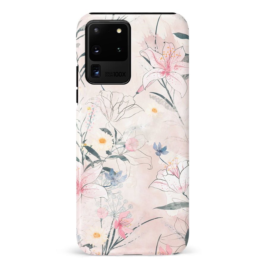 Samsung Galaxy S20 Ultra Tropical Arts Phone Case in Pink