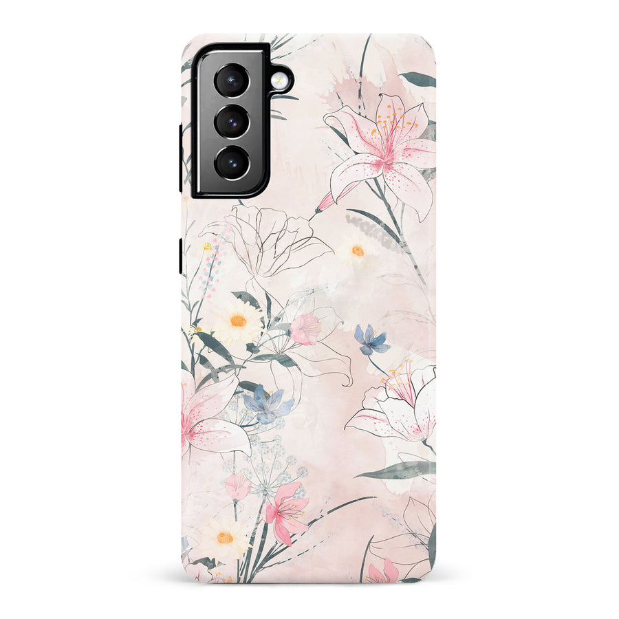 Samsung Galaxy S21 Plus Tropical Arts Phone Case in Pink