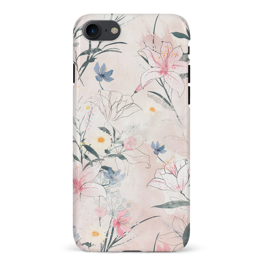 iPhone 7/8/SE Tropical Arts Phone Case in Pink