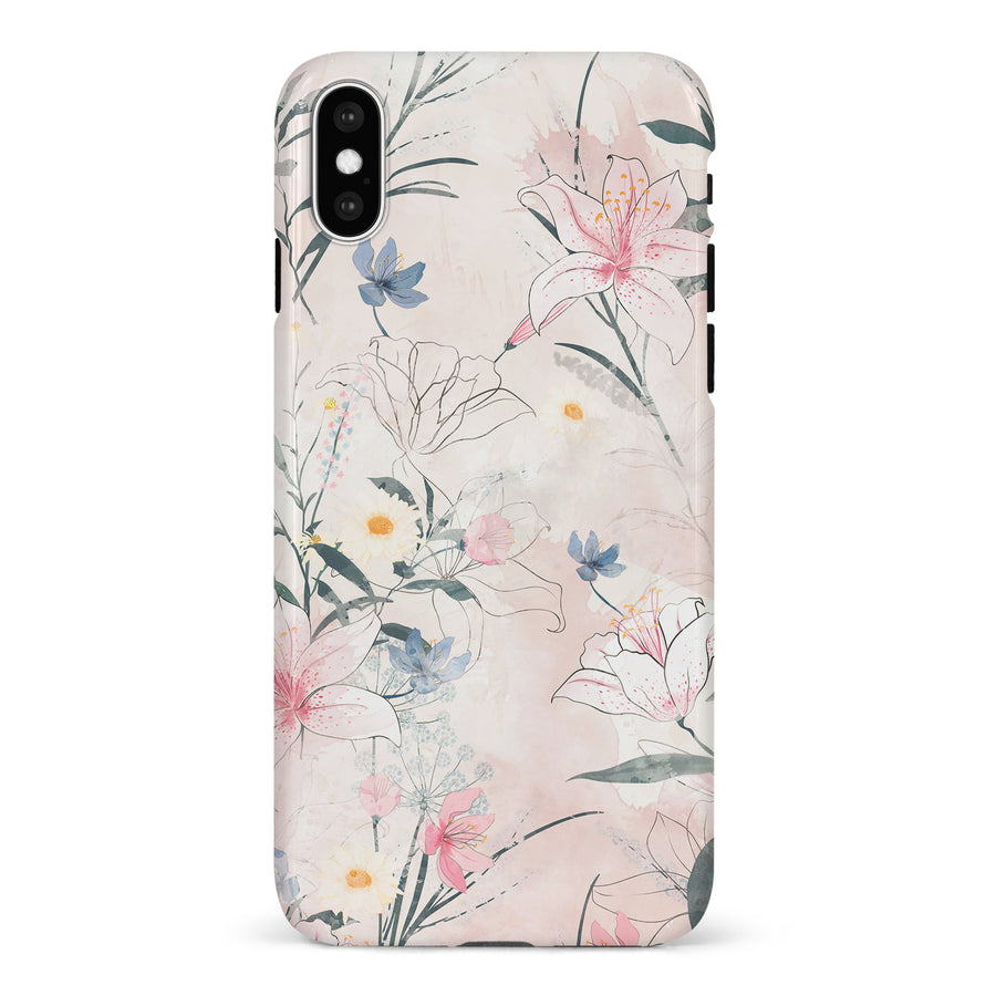 iPhone X/XS Tropical Arts Phone Case in Pink