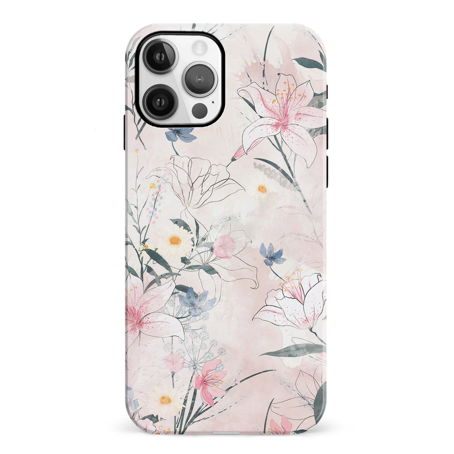 iPhone 12 Tropical Arts Phone Case in Pink