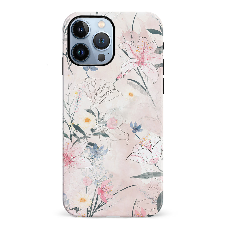 iPhone 12 Pro Tropical Arts Phone Case in Pink