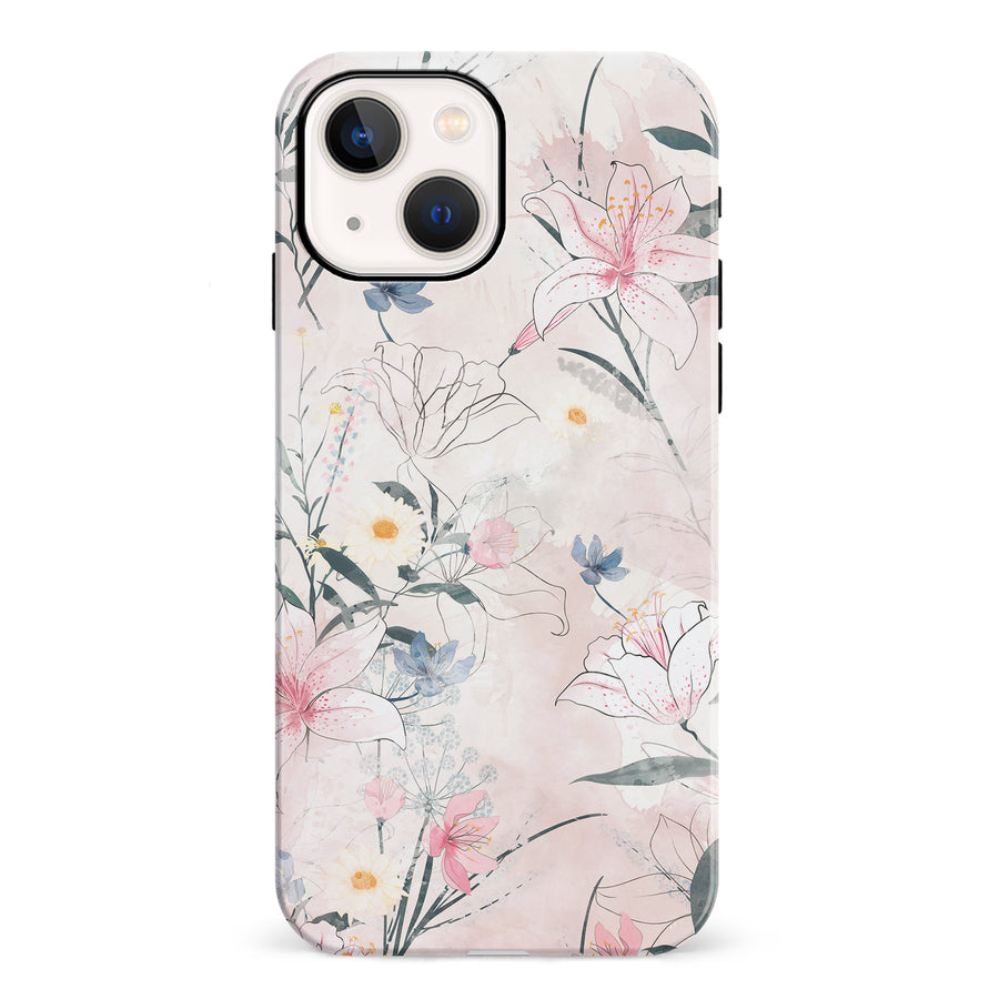 iPhone 13 Mini Tropical Arts Phone Case in Pink