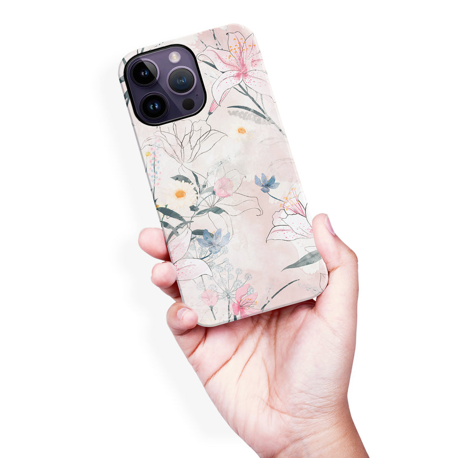 iPhone 14 Pro Max Tropical Arts Phone Case in Pink
