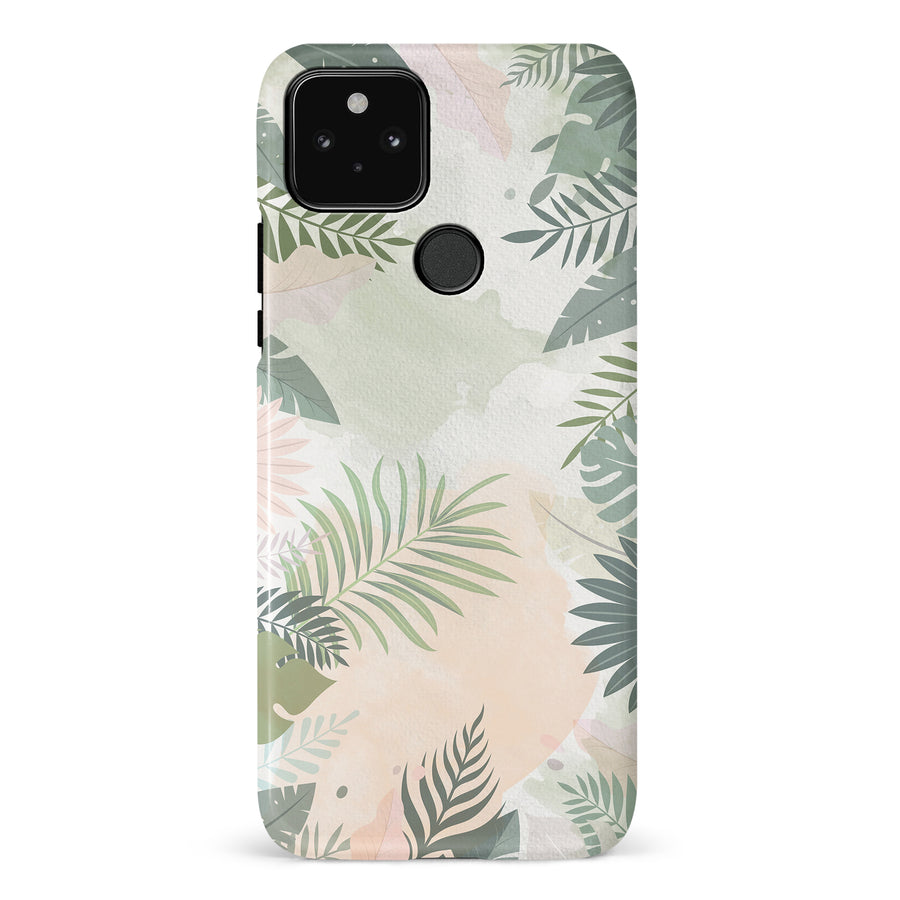 Google Pixel 5 Tropical Arts Phone Case in Green
