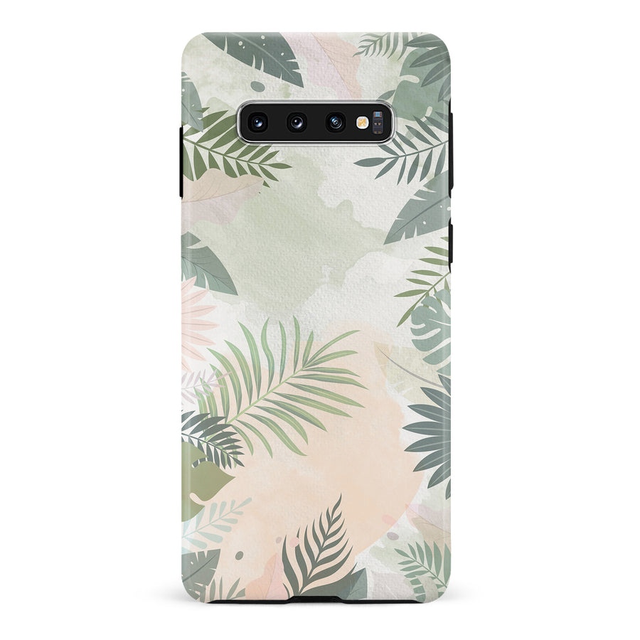 Samsung Galaxy S10 Tropical Arts Phone Case in Green